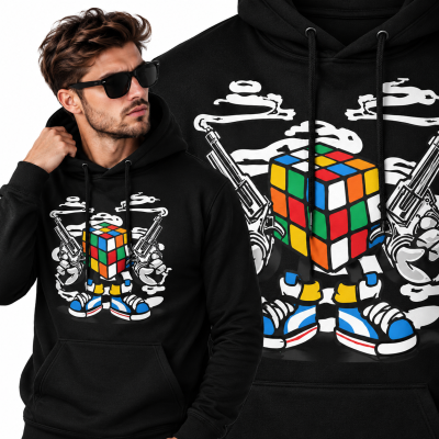 BLUZA Z KAPTUREM ANIMOWANA RUBIX KILLER